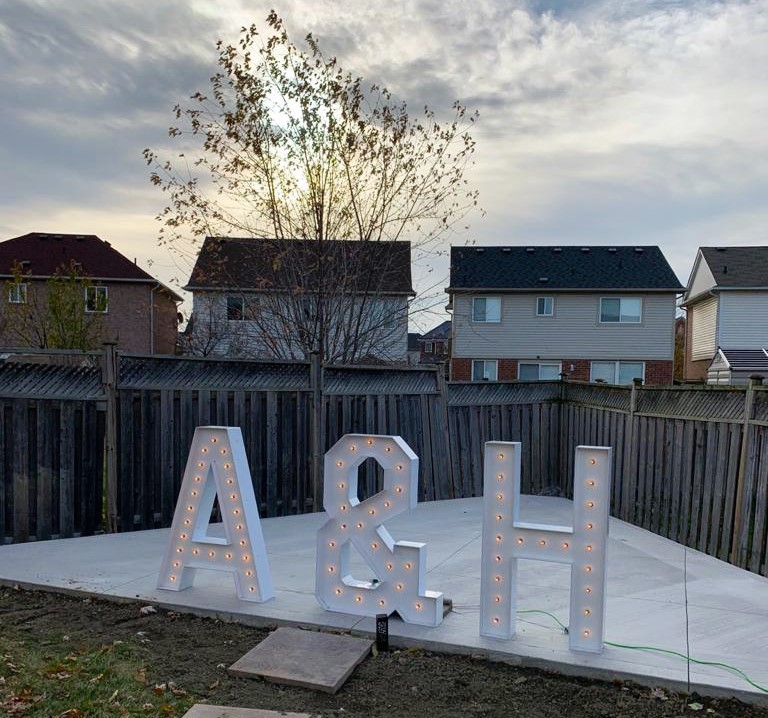 Wedding Newmarket Marquee Letters Rental Company