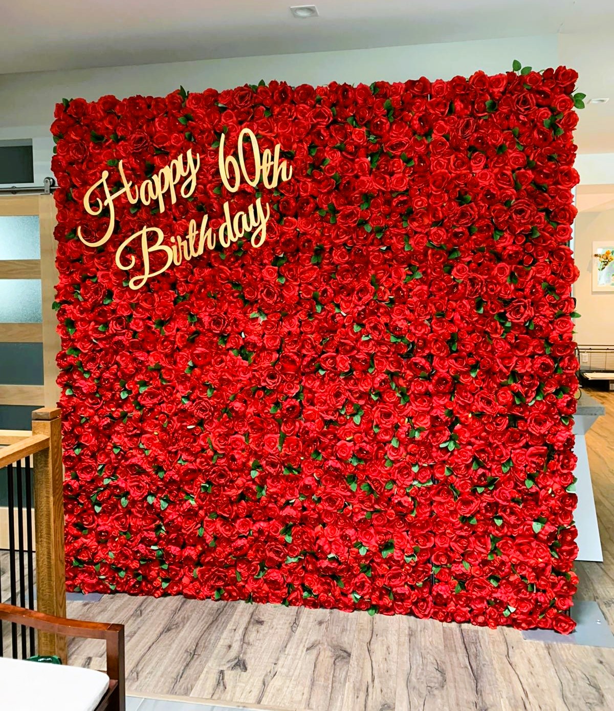 Birthday Barrie Flower Wall Rental